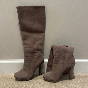 BCBG Under the knees velvet light gray BCBG boots